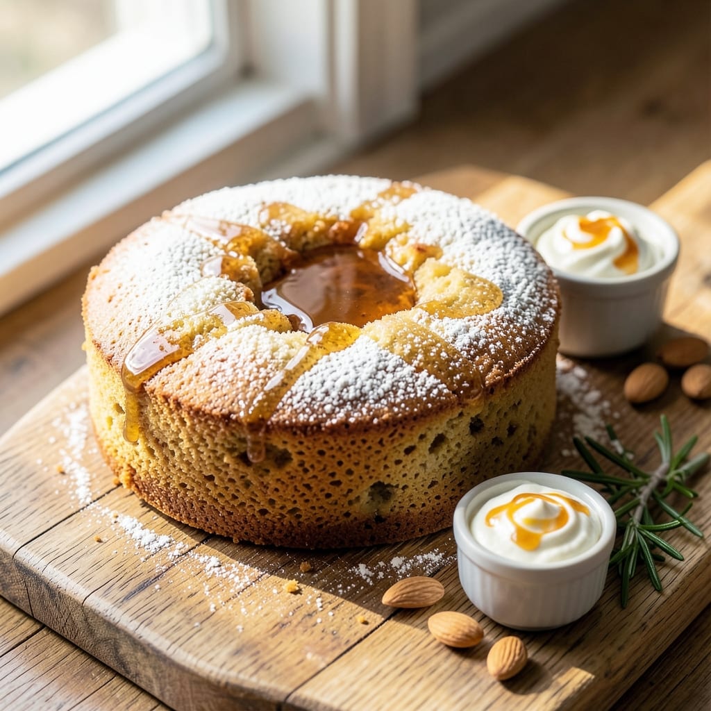 Almond Flour Honey Cake Recipe: Moist Layers with Toasted Nutty Crunch Top