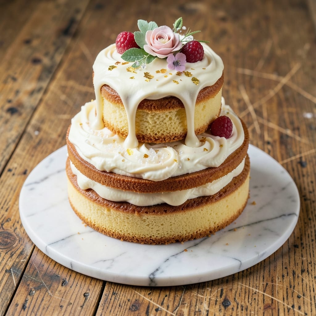4 Tier Vanilla Cake Recipe: Edible Fondant Bridges for Stunning, Wobble-Free Height