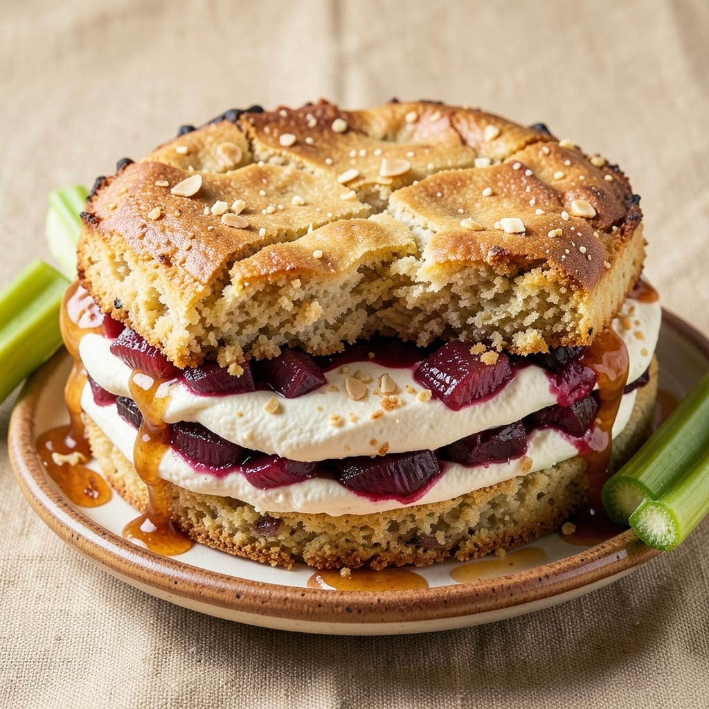 Almond Rhubarb Cake Delight Recipe: Tart-Sweet Layers with Buttery Crunch