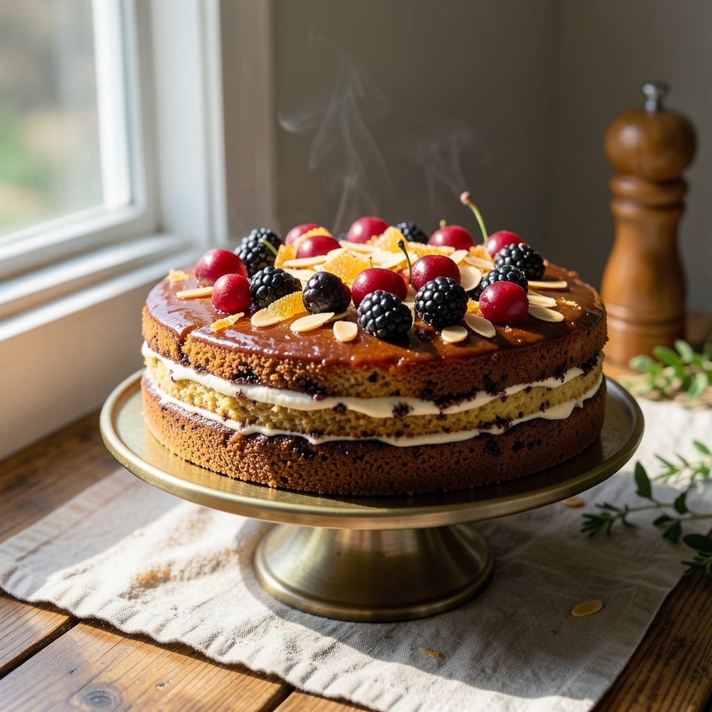 Alton Brown's Free-Range Fruit Cake Recipe: Nutty Swirls and Spiced Moisture