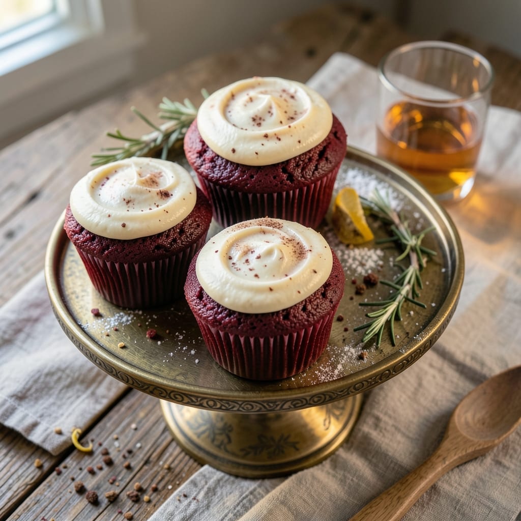Alcohol-Infused Red Velvet Cupcakes Recipe: Boozy Moisture with Vanilla Bean Swirls