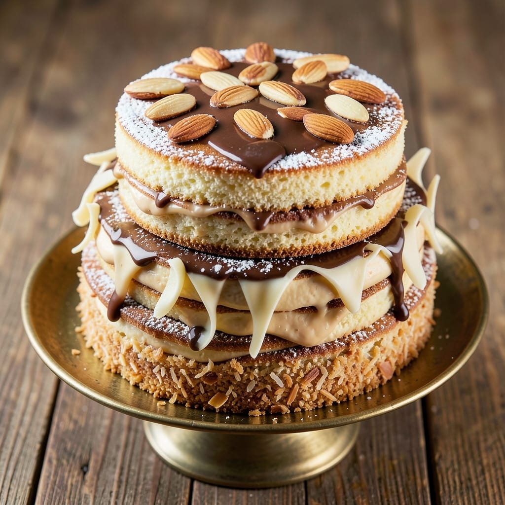 Alfajor Cake Recipe: Layered Nutty Bliss With Caramelized Crunch