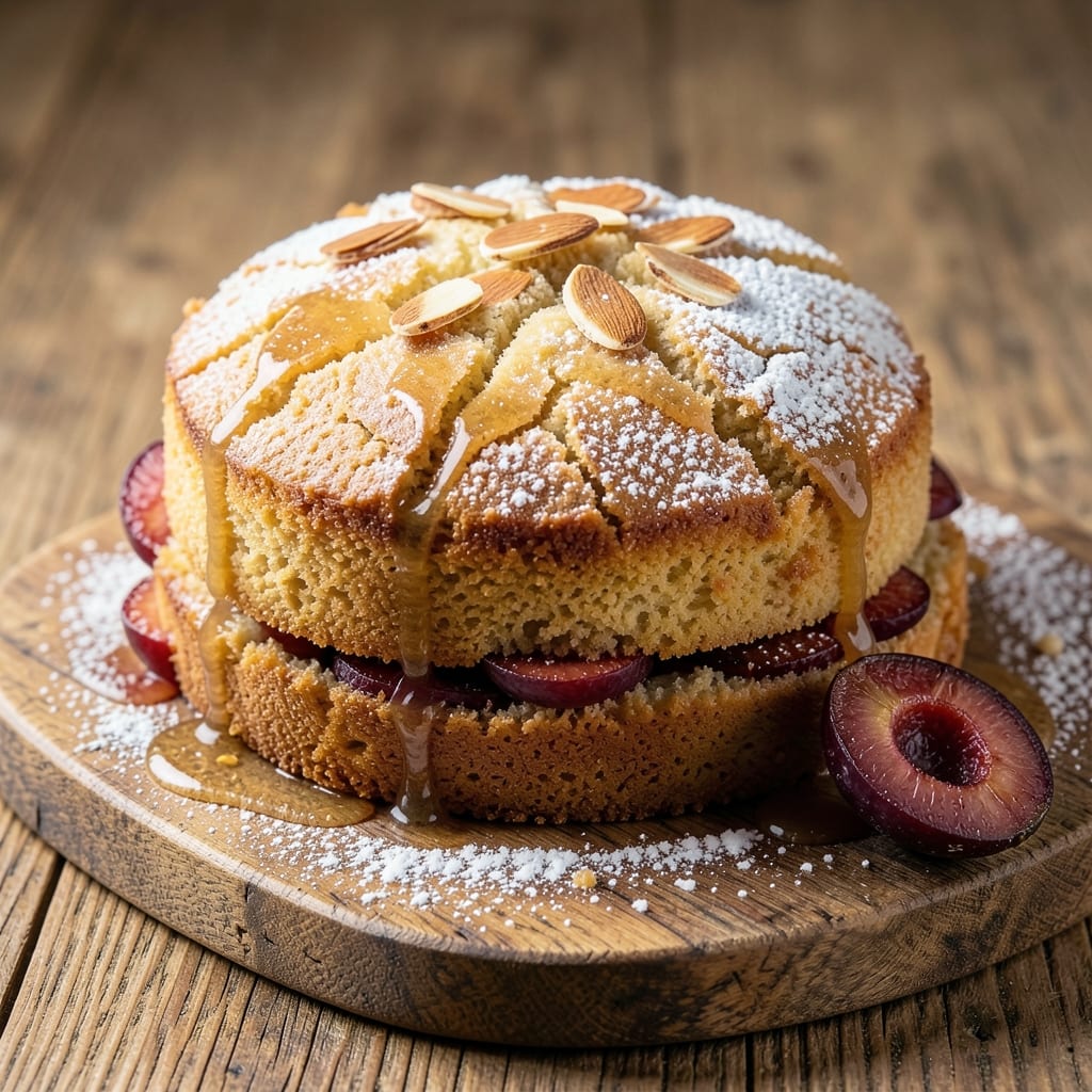 Almond Plum Cake Recipe: Fruity Swirls and Nutty Crunch in One Bite