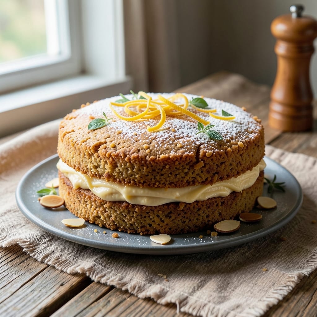 Almond Cornmeal Cake Recipe: Nutty-Grain Crunch with Moist Vanilla Core
