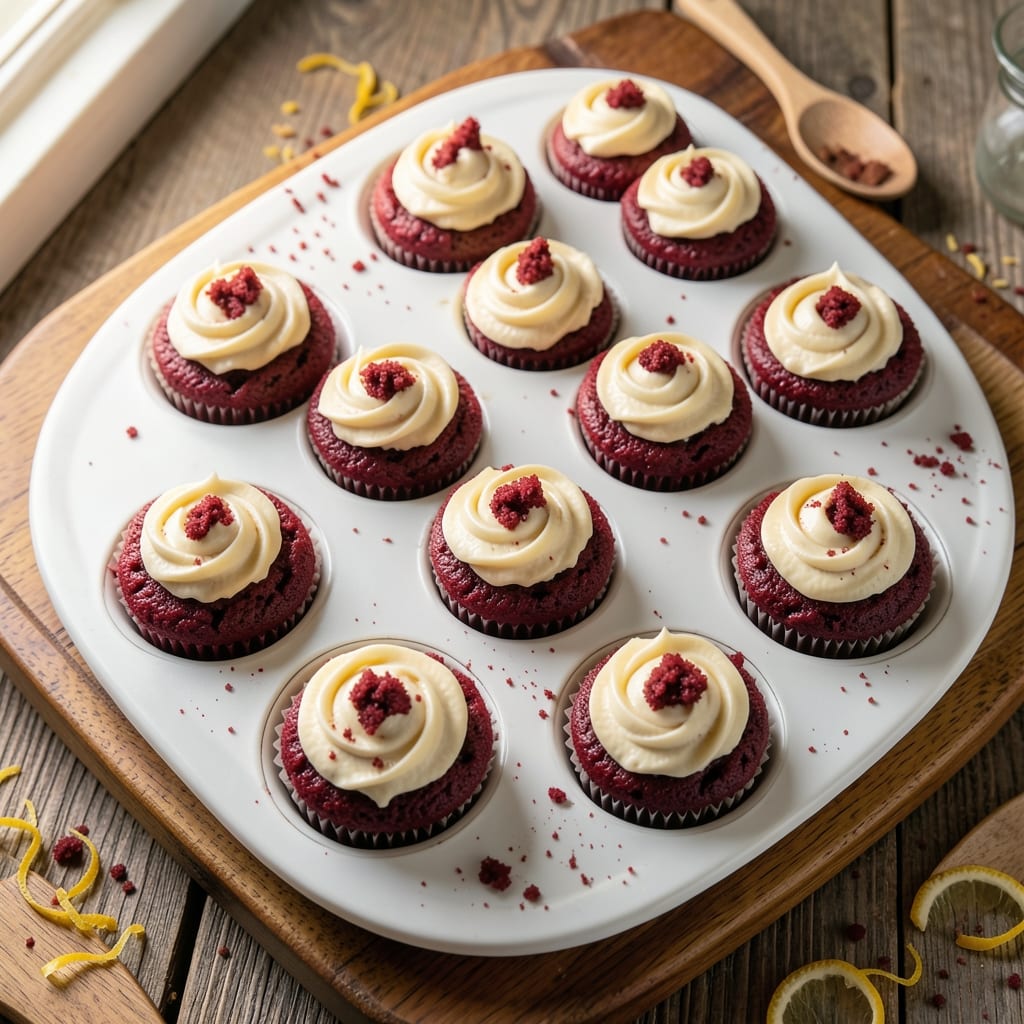 12 Red Velvet Cupcakes Recipe: Moist Crumb and Cream Cheese Frosting Rivers