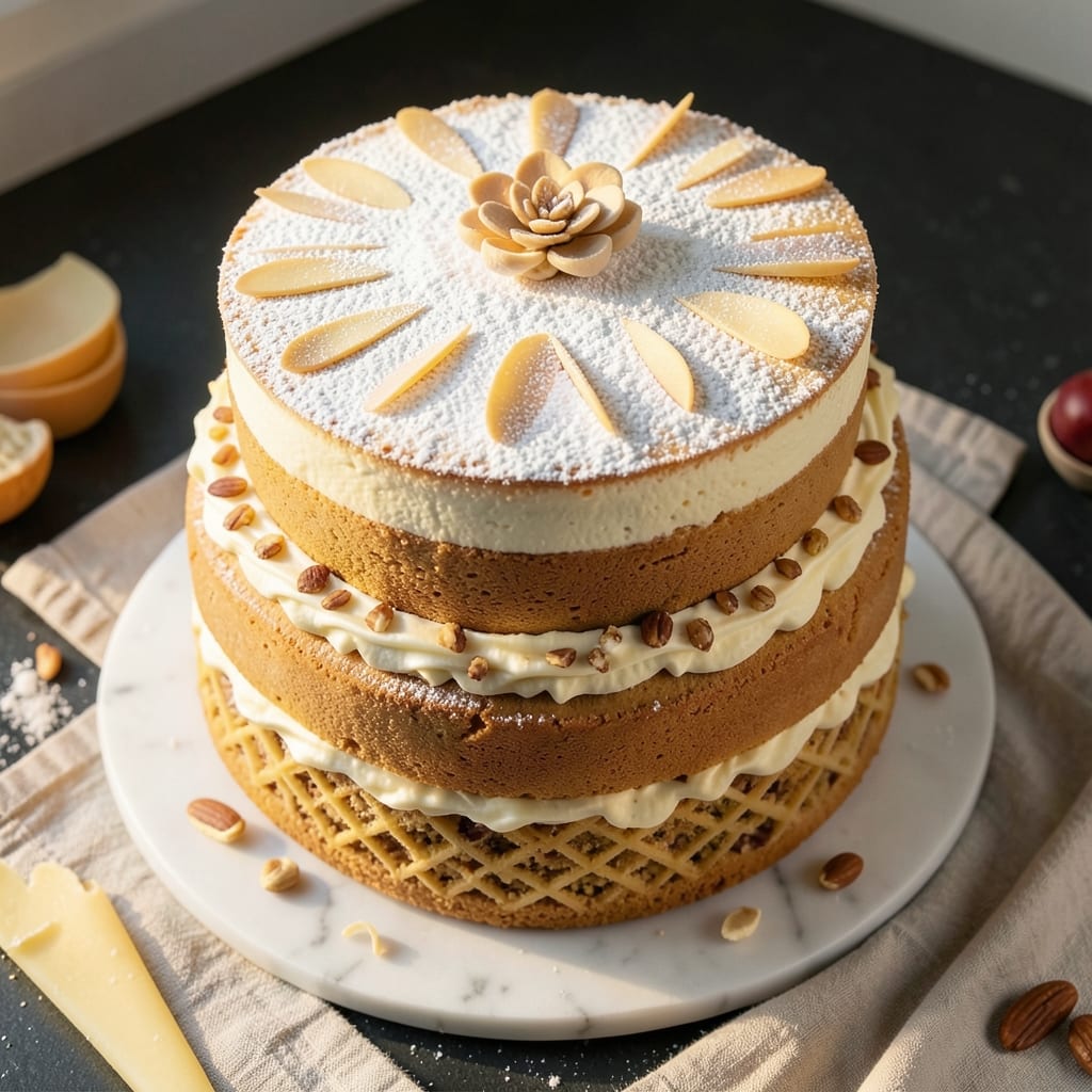 Martha Stewart's Almond Wedding Cake Recipe: Elegant Layers With Crispy Almond Crunch
