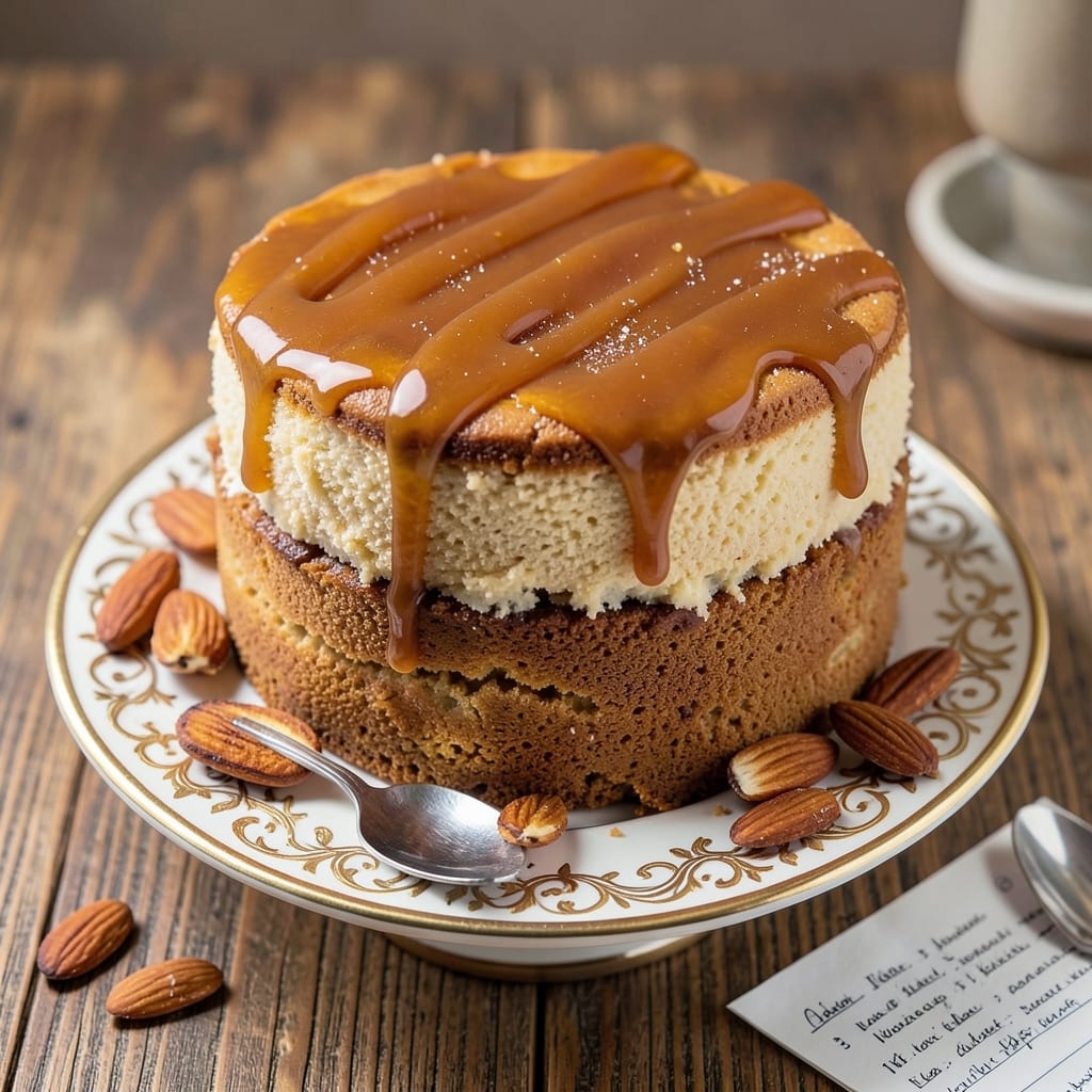 Almond Caramel Cake Recipe: Nutty Swirls and Buttery Caramel Rivers