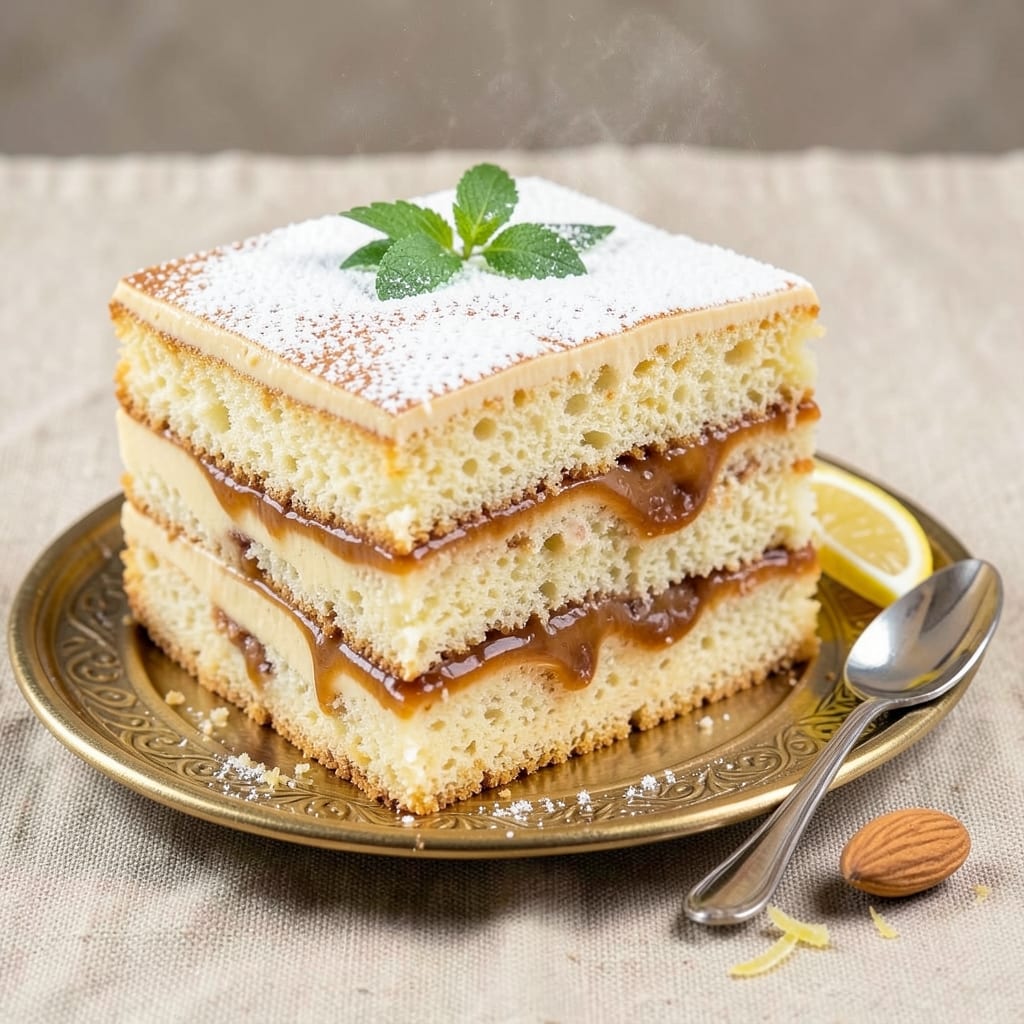 Amaretto Sponge Cake Recipe: Nutty Liqueur-Infused Layers with Crispy Top