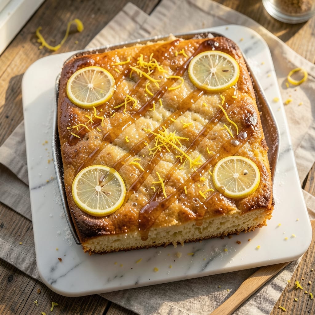 7up Lemon Sheet Cake Recipe: Zesty Citrus Layers with Vanilla Buttercream Rivers
